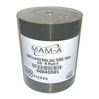 MAM-A 45501: GOLD CD-R 700MB No Logo Matte Stack