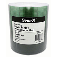 Prodisc / Spin-X 46111143: CD-R Silver Inkjet Hub