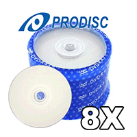 ProDisc DVD-R 8x White Inkjet Printable in Cakebox