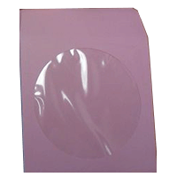 CD/DVD Sleeve - Pink Paper with Flap & Window