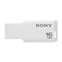 Sony White Flash Drive, 16GB, Micro Vault M-Series Sony White Flash Drive, 16GB, Micro Vault M-Series