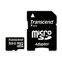 Transcend Secure Digital, 8GB, Class 10, W/Adapter Transcend Secure Digital, 8GB, Class 10, W/Adapter