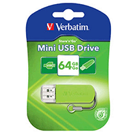 Verbatim 49834: Mini 64GB Green USB Flash Drive Verbatim 49834: Mini 64GB Green USB Flash Drive
