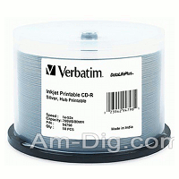 Verbatim 94798: 700MB / 80 min Silver InkJet Verbatim 94798: 700MB / 80 min Silver InkJet
