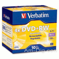Verbatim 94839: DataLifePlus 4x DVD+RW Verbatim 94839: DataLifePlus 4x DVD+RW