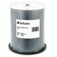 Verbatim 95256: CD-R 700MB 52x Silver Inkjet 100pk Verbatim 95256: CD-R 700MB 52x Silver Inkjet 100pk