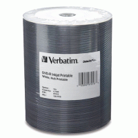 Verbatim 97016 DVD-R16x White Inkjet Hub 100-Stack Verbatim 97016 DVD-R16x White Inkjet Hub 100-Stack