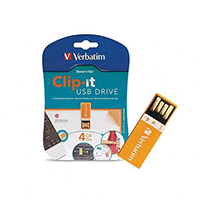 Verbatim 97551: Clip-It Orange USB, 4GB Verbatim 97551: Clip-It Orange USB, 4GB